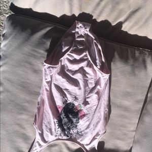 Pink heart with arrows and flowers bodysuit